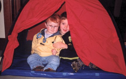 Liam and I camping it up!!